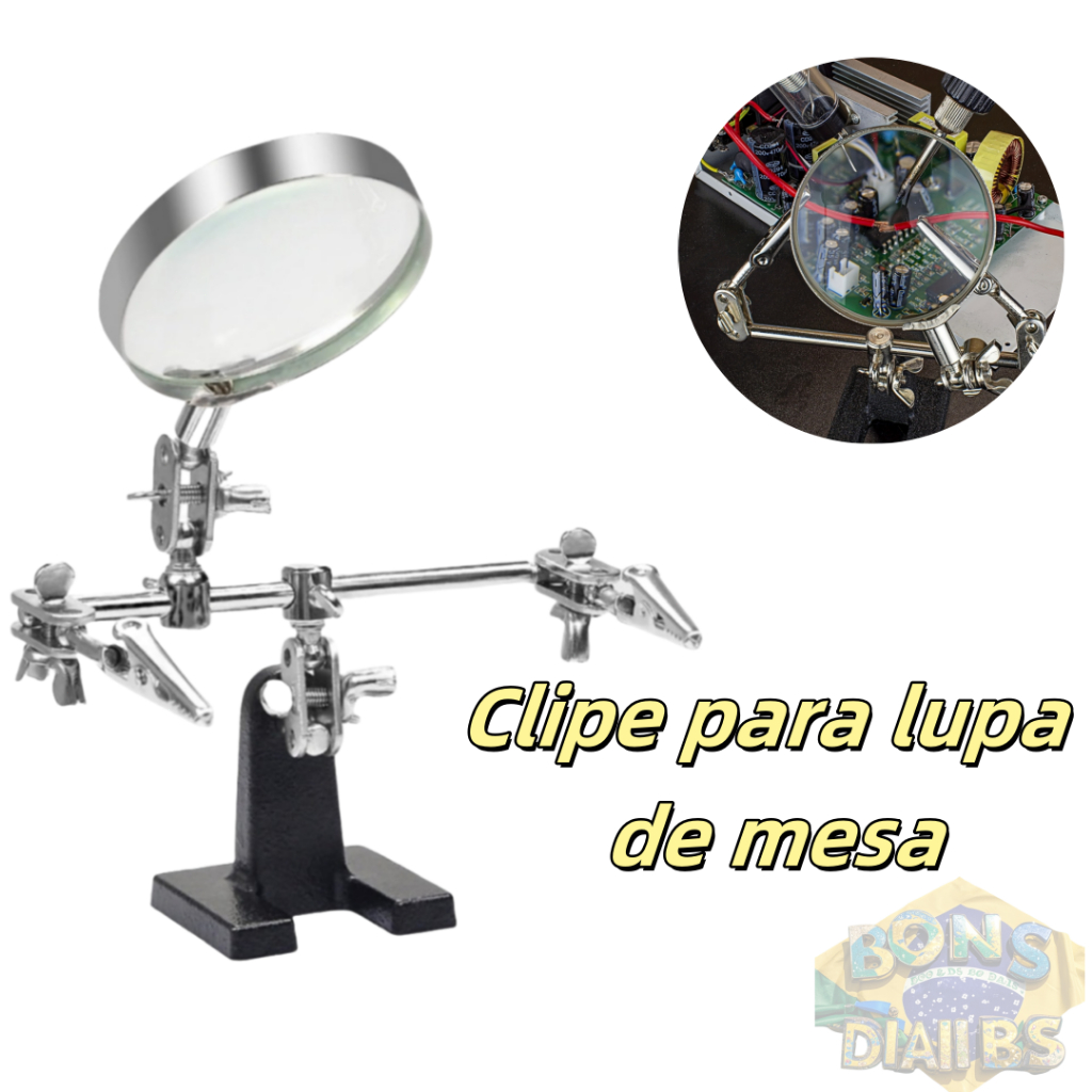 Lupa De Mesa E Bancada Garras P/ Estação De Solda em Oferta na Shopee