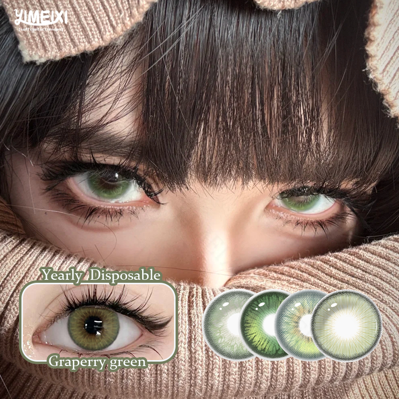 Lentes De Contato Verdes Iris Mixed Natural Retro Vintage Descartáveis Anuais em Oferta na Shopee