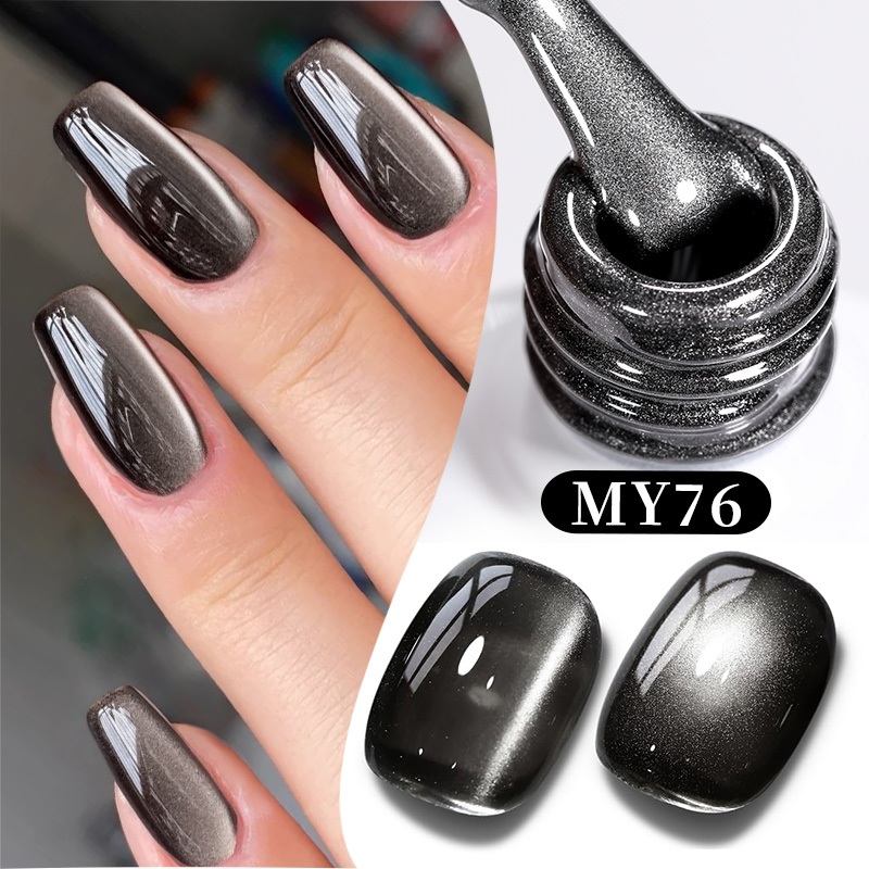 BORN PRETTY 10ml Vidro Preto Gato Gel Magnético Para Unhas Ultra Brilho Soak Off UV Verniz Arte Em
