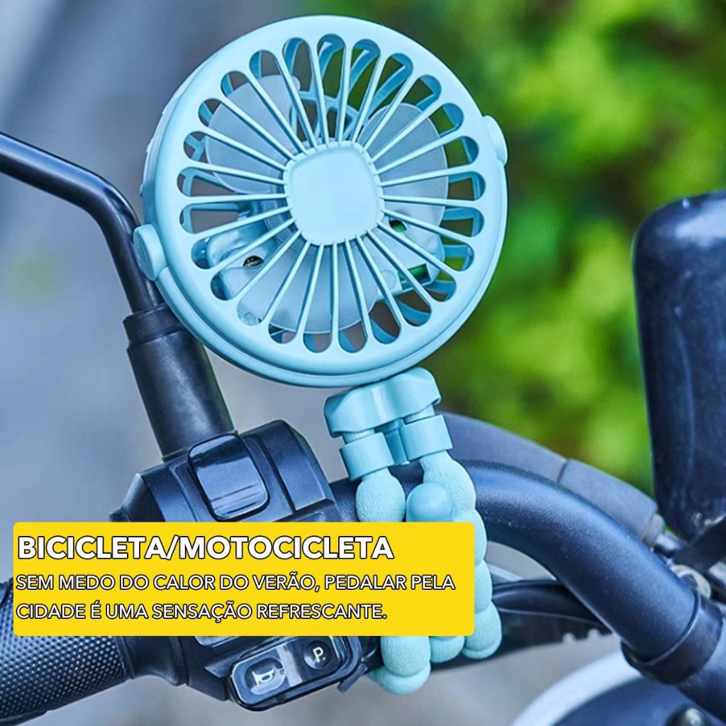Ventilador De Resfriamento Portátil Polvo USB Recarregável Minifan Silencioso Tripé De 3 Velocidades