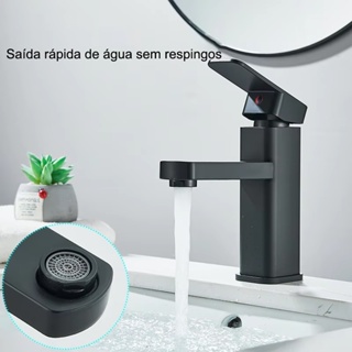 Torneira Preta Para Pia De Banheiro , Misturadora De Água Quente E Fria , Instalação De Mesa em Oferta na Shopee