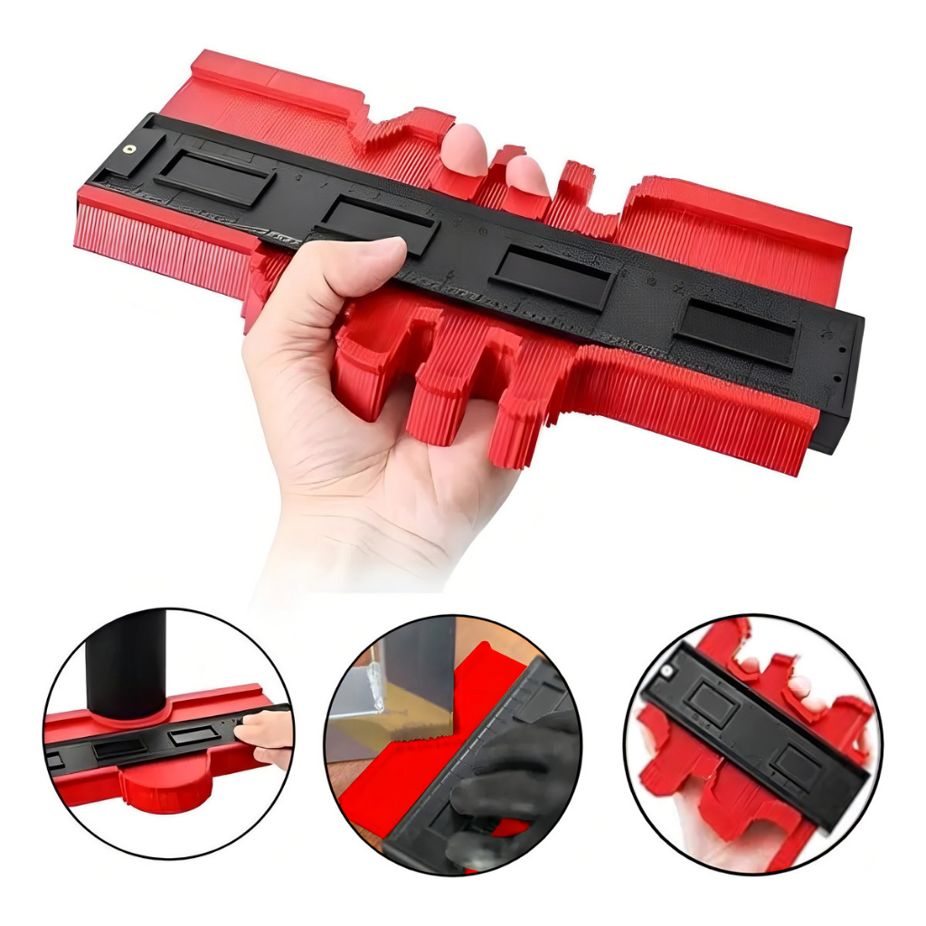 Régua De Contorno Gabarito Para Recorte De Piso Copiadora Modelador Medidor Perfil Molde em Oferta na Shopee