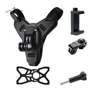 Adequado para câmera de ação e suporte para capacete de celular queixo Gopro Sjcam