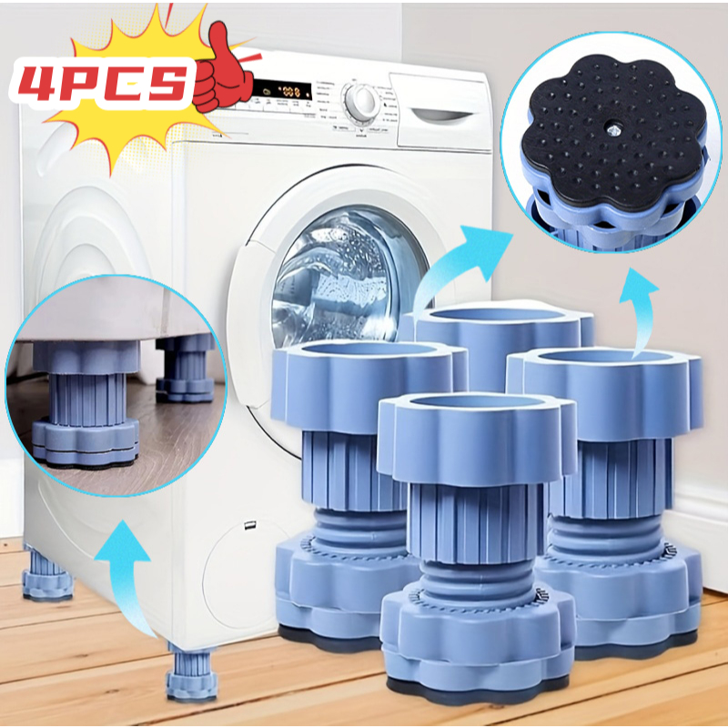 4 Pçs Anti Vibração Máquina De Lavar Pés Almofadas Antiderrapante Absorção De Choque Aumentando Almofada em Oferta na Shopee