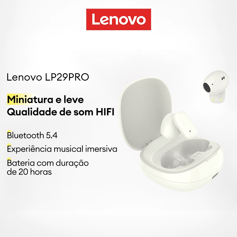 Lenovo LP29PRO TWS Fone De Ouvido Sem Fio Bluetooth Hifi Com Cancelamento De Ruído À Prova D'água Microfone em Oferta na Shopee