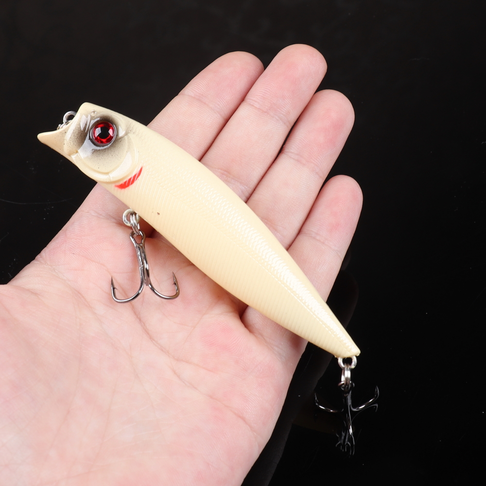 1 Peça Iscas De Pesca Popper De Água Superior Isca Artificial Crankbait Equipamento