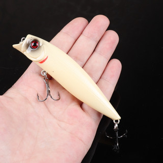 1 Peça Iscas De Pesca Popper De Água Superior Isca Artificial Crankbait Equipamento