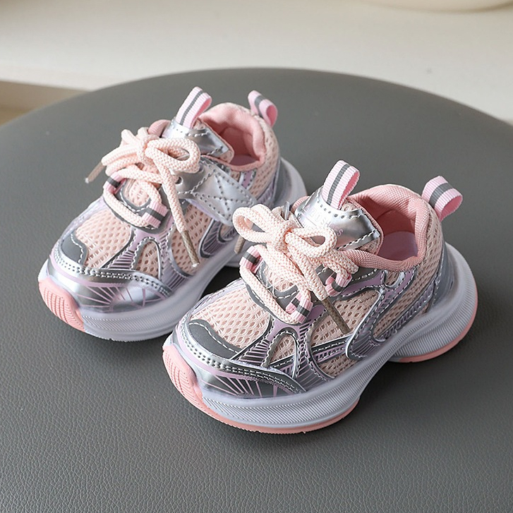 Tênis infantil Sapatos infantis casuais para meninos Moda tênis de corrida para meninas Leve e macio