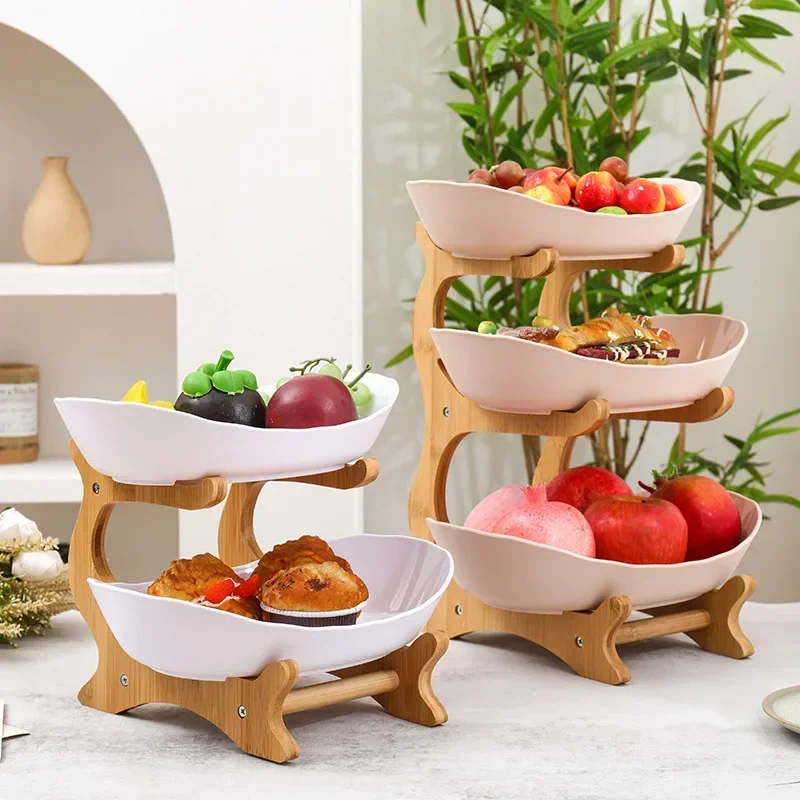 Fruteira de Mesa Premium 2 Andar 3 Andar Cesta de Frutas e legumes Armazenamento de Cosméticos ES Bandejas Divisórias De