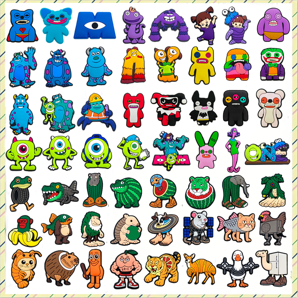 1 Pçs Série Monstro Sapatos Encantos Acessórios Decorar Chinelos Sandálias Fivela Presentes