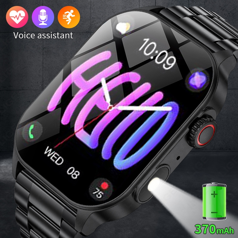 LIGE relógio inteligente original masculino feminino tela de toque completa com iluminação fitness bluetooth chamada ao