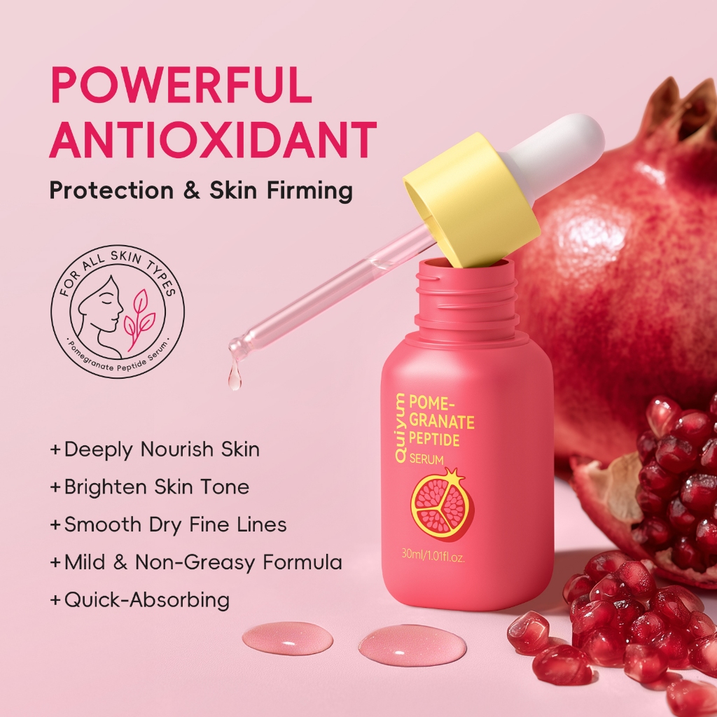 QUIYUM Pomegranate Peptide Serum 30ml-Hidratante E Booster Radiante, Textura Suave Da Pele · foto 2