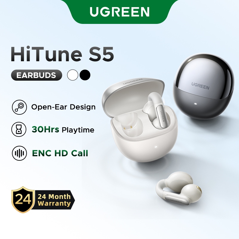 UGREEN HiTune S5 Atualizado Clipe De Orelha Aberto Fones De Ouvido Sem Fio Bluetooth 5.4 Esportivos Em Microfone Com Gan em Oferta na Shopee