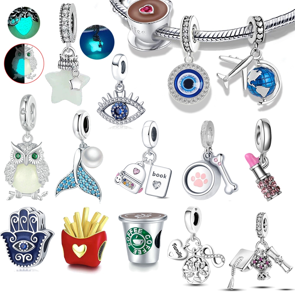 Berloque Prata 925 Pingente Charmes Charm Amuletos Dangle charms fit Pulseira Bracelete