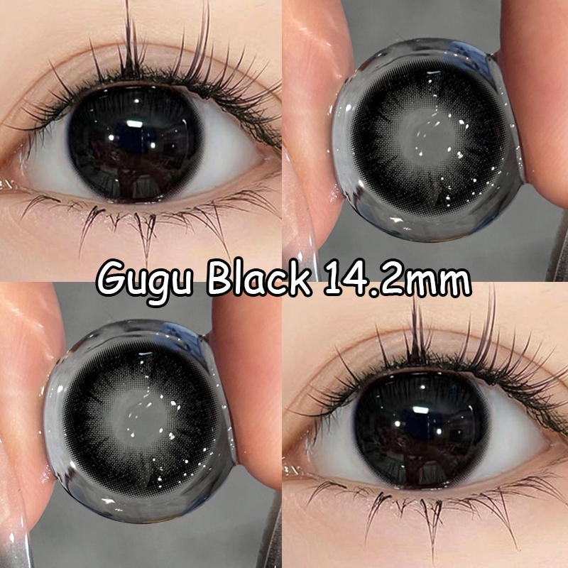 Lentes De Contato KSSEYE 14.2MM Pequeno Diâmetro Preto Natural Pupila Softlens Maquiagem Para Os Olhos 2 Peças Coloridas