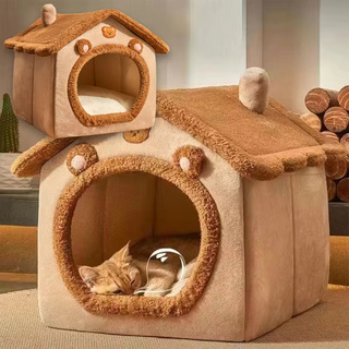 Casa para cães e gatos, mantenha aquecido, adequada para todas as estações, lavável removível, suprimentos para animais em Oferta na Shopee