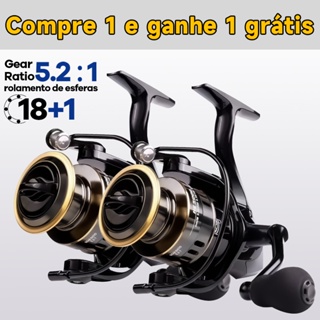 Carretel De Pesca Profissional 18 + 1BB 5 ; 2 1 De Metal Para Mão Esquerda Direita em Oferta na Shopee
