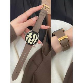 Pulseira De Couro Para Samsung Galaxy Watch 7 FE 5 Pro 4 6 Clássico 44mm 40mm correa HUAWEI GT 5 4 XIAOMI S4 S3 em Oferta na Shopee