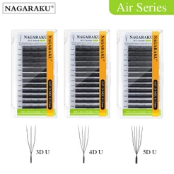 NAGARAKU U Shape 3D 4D 5D Suave Luz Natural Extensões De Cílios Fofo Vison Pele Falso Paralelo Maquiagem Suprimentos