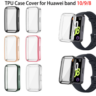 Capa TPU Para Huawei band 10 9 8 , Galvanoplastia Macia , Protetor De Tela De Relógio , Completa em Oferta na Shopee