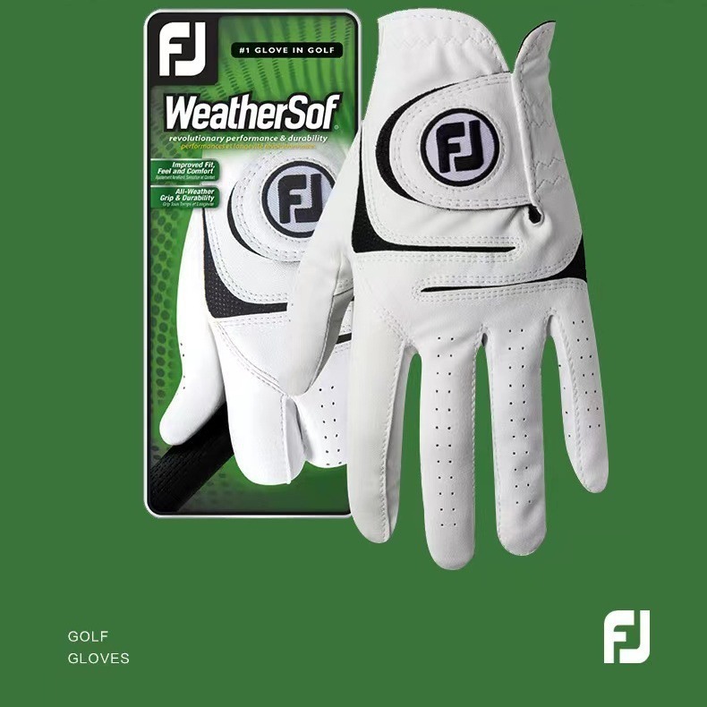 Luvas De Golfe Masculinas De Venda Quente Feitas De Pele De Cordeiro Respirável , Antiderrapantes E Resistentes Ao Desga