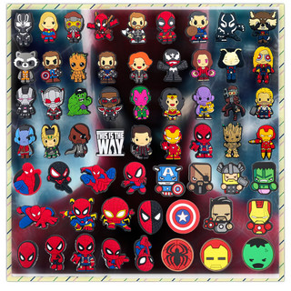 1 Pçs Série Marvel Sapatos Encantos Acessórios Decorar Chinelos Sandálias Fivela Presentes