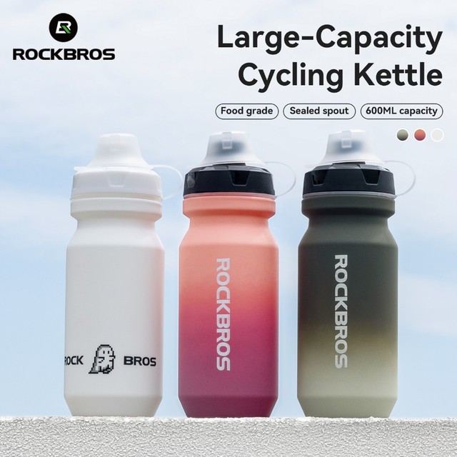 ROCKBROS Bicicleta 600/750ML Garrafa De Água PP5 + TPE De Qualidade Alimentar À Prova De Vazamentos Universal Squeeze-to