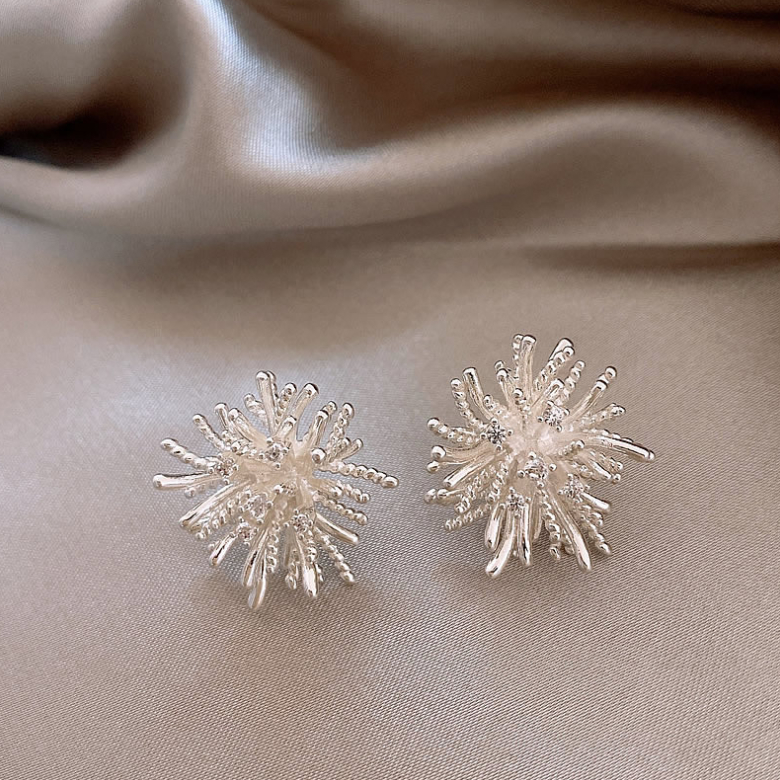 Brincos Super lindos em formato de fogos de artifício, acessórios de moda exclusivos para meninas de alta qualidade