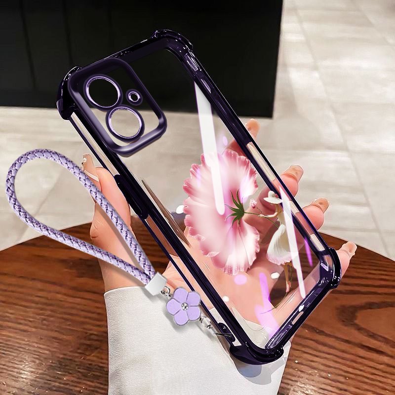 Capa De Telefone YBD Para Samsung Galaxy A07 A06 A03 A04 A05 A04E F04 M04 A042F M05 F05 A03 Core A04f Chifre Flor Airbag