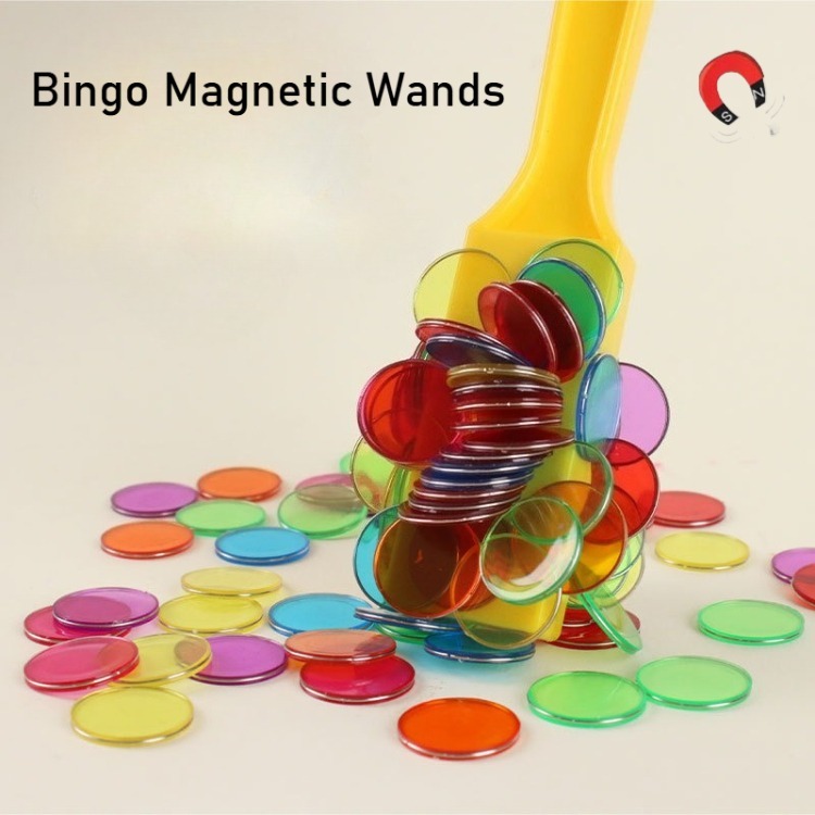 Jogo de Bingo educacional haste magnética crianças brinquedos magnéticos educativos disco de 19mm …