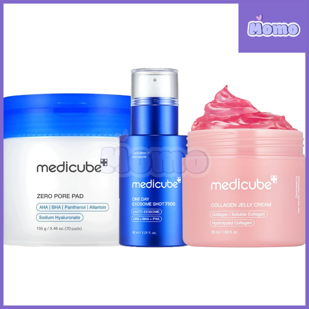 Medicube zero pore pad 2.0 zero one day exosome shot pore ampoule 7500 collagen jelly cream 100ml