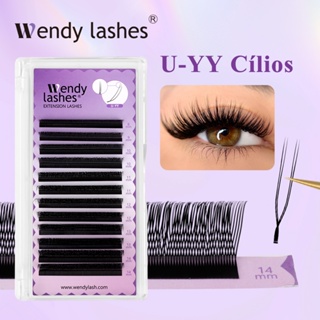 WENDY UYY Pestanas Extensões de Cílios Pré-Fabricadas em Leque com Formato U Maquiagem Barata Para De Salão em Oferta na Shopee