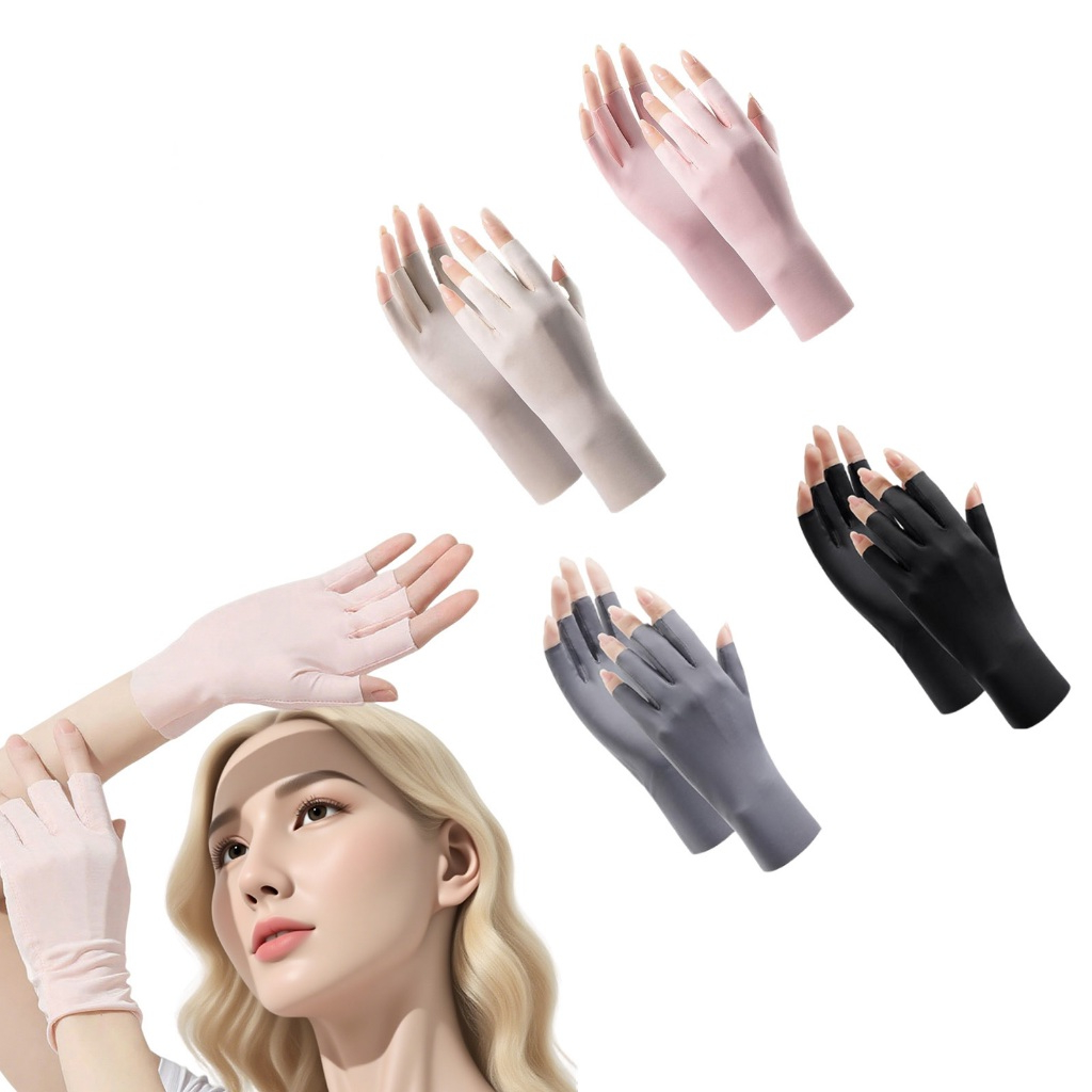 kit 2 Luvas De Proteção UV , Leves E Respiráveis , Adequadas Para Esportes Ao Ar Livre em Oferta na Shopee