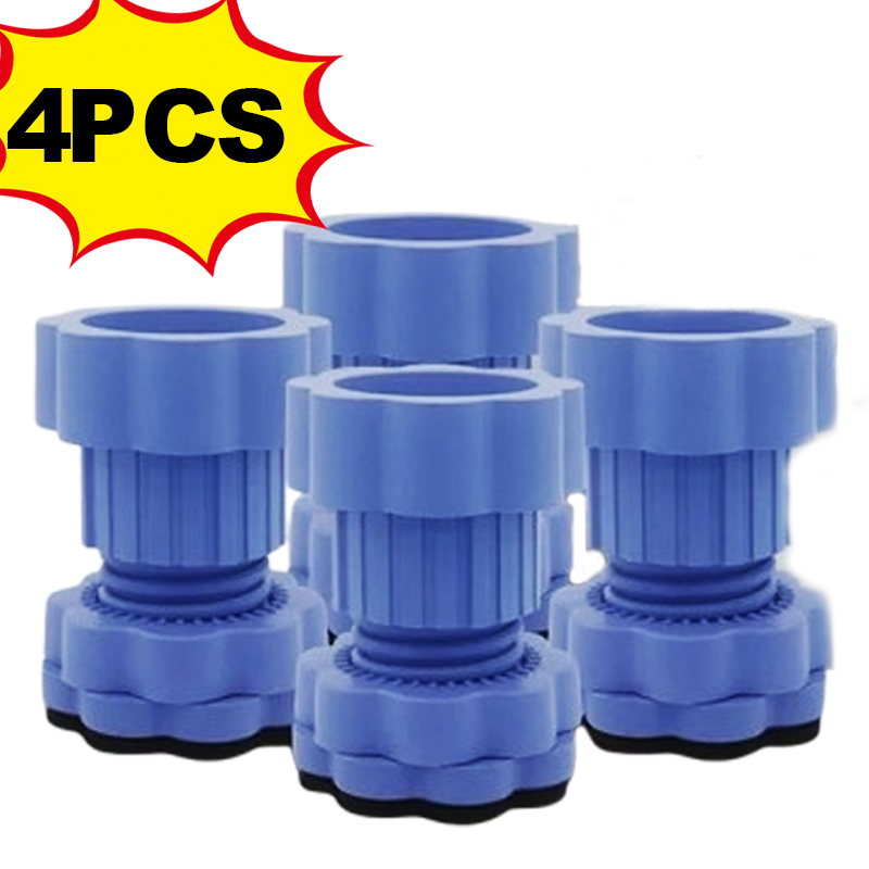 Imagem 4 Pçs Anti Vibração Máquina De Lavar Pés Almofadas Antiderrapante Absorção De Choque Aumentando Almofada Esteira Geladei