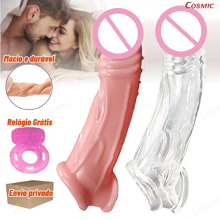 Capa Peniana Silicone Com Dois Furos Anel Escrotal Sex Preservativo super elástico-CO em Oferta na Shopee