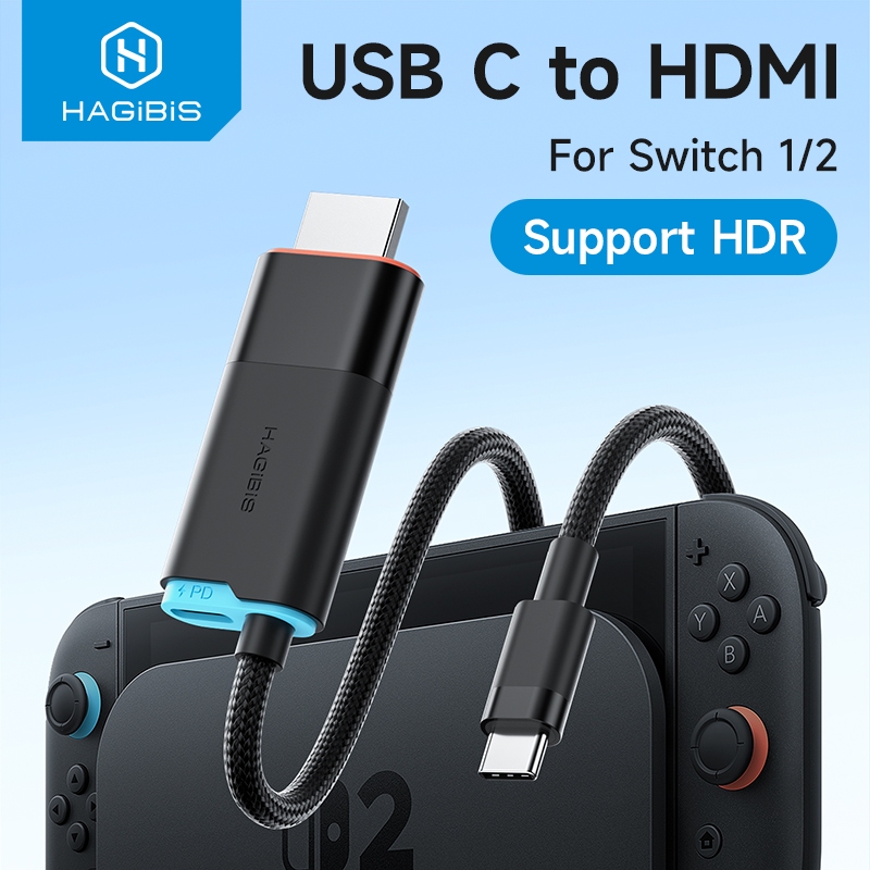 Hagibis Switch Dock Para Nintendo Switch1/Switch2/OLED 4K @ 60Hz Adaptador De Cabo USB C HDMI 100W PD Fonte De Alimentaç em Oferta na Shopee