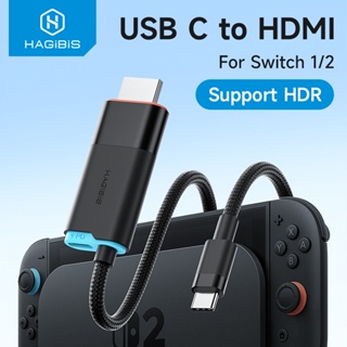 Hagibis Switch Dock Para Nintendo Switch1/Switch2/OLED 4K @ 60Hz Adaptador De Cabo USB C HDMI 100W PD Fonte De Alimentaç em Oferta na Shopee