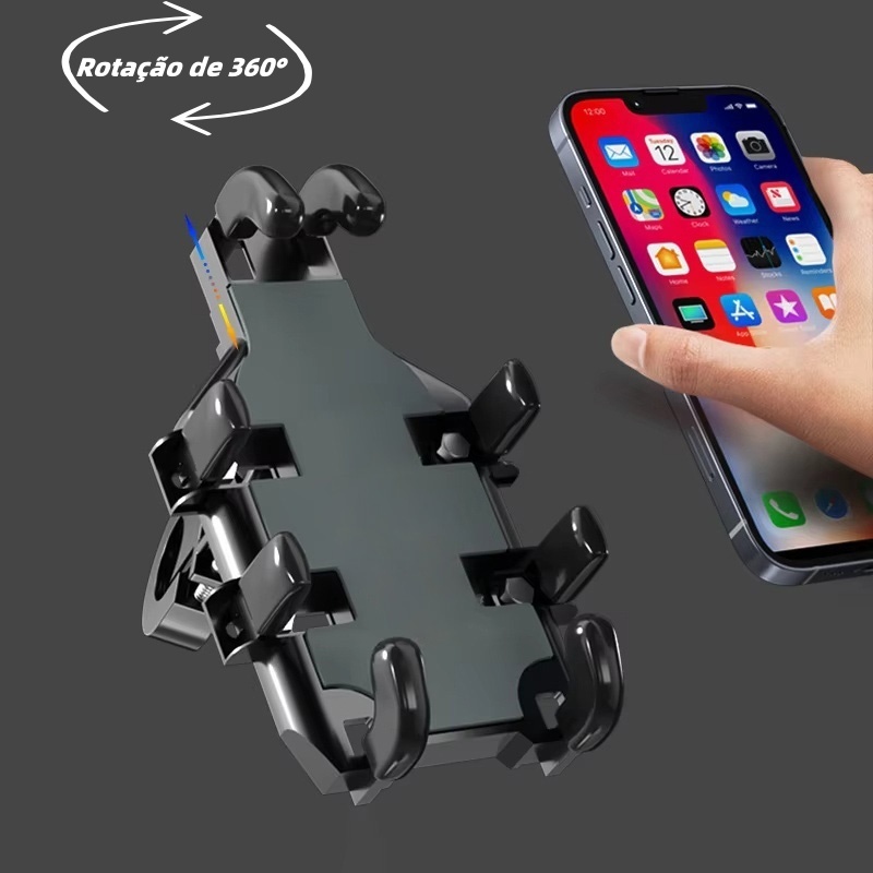 Suporte de Celular - Garra para Moto Fixação no  ou Parafuso do Guidão em Oferta na Shopee