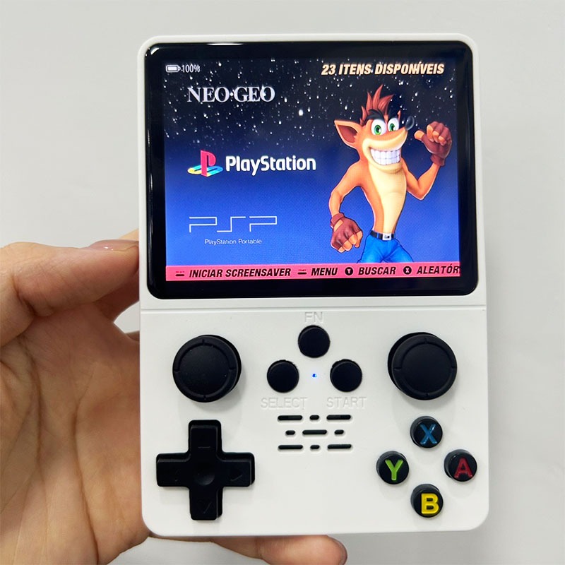 【Usado】R35S game portátil,R35S Arkos 2.0，Console De Jogos Portátil R35S,15.000 jogos,64GB,Tela IPS De 3.5 Polegadas