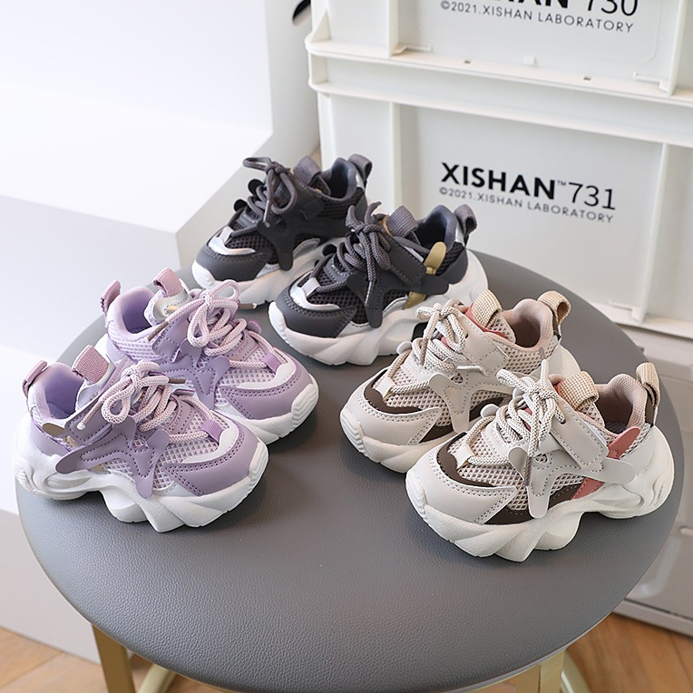 Tênis infantil Sapatos infantis casuais para meninos Moda tênis de corrida para meninas Leve e macio
