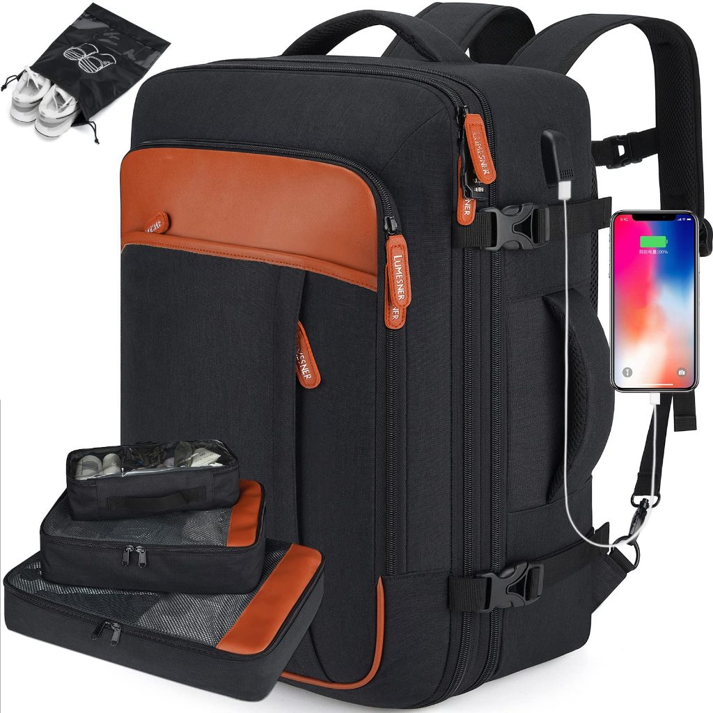Bolsa Executiva 4 Em 1 Grande Mochila De Viagem Antifurto Para Laptop Tomada De Cabo USB em Oferta na Shopee