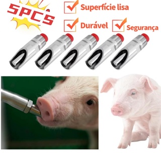 Pacote com 5 bebedouros automáticos para porcos, alimentador de animais em aço inoxidável espesso, equipamento agrícola em Oferta na Shopee