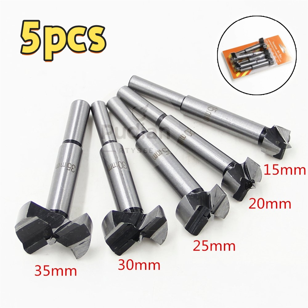 Kit 5 Brocas Fresas Madeira 15 20 25 30 35mm  pudian
