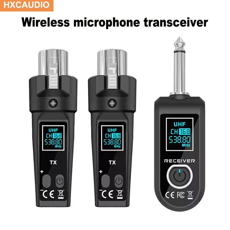 Sistema De Microfone Dinâmico Sem Fio De 2.4 Ghz Transmissor XLR Receptor De 6.5 Mm Para Mixer De Áudio PA Guitarra