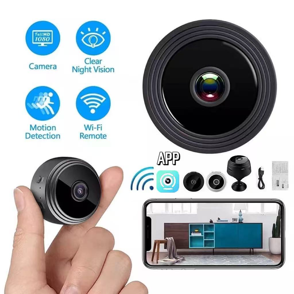 Kit 1/2/3/4 Câmeras A9 HD Mini com visão noturna Wifi Câmera 1080P Vigilância em Oferta na Shopee