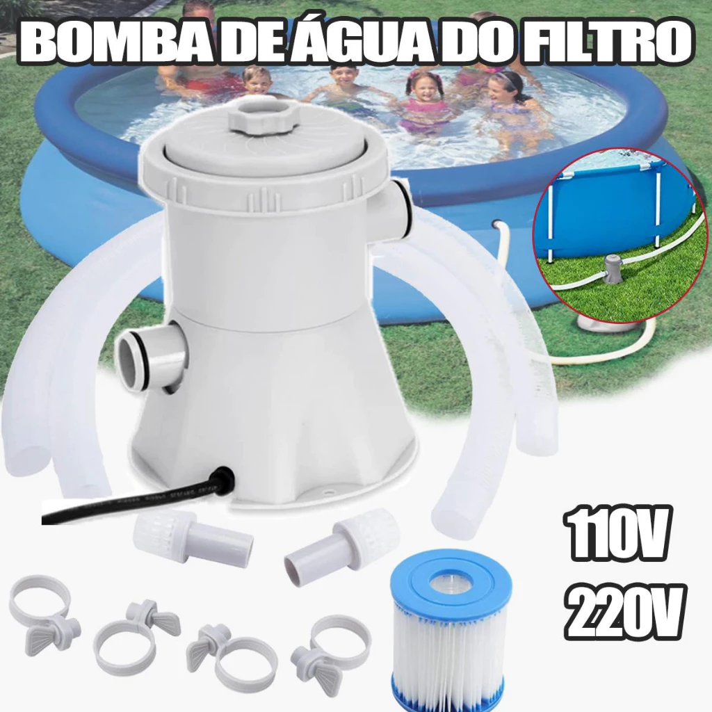 Bomba Piscina Filtro Filtrante 1250L/h Bestway Bellife Intex