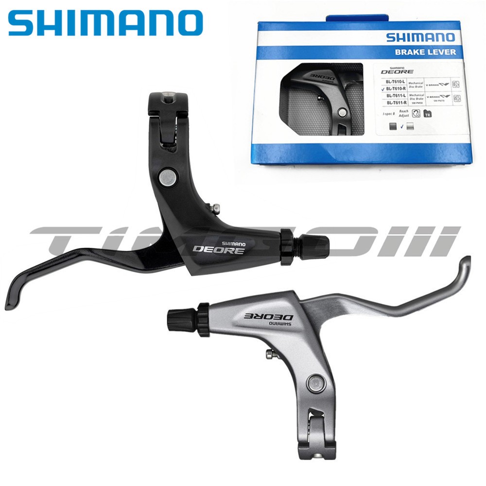Shimano Deore BL-T610 MTB Trekking V-Brake Alavanca De Freio A Disco Mecânico 2 Dedos I-SPEC B