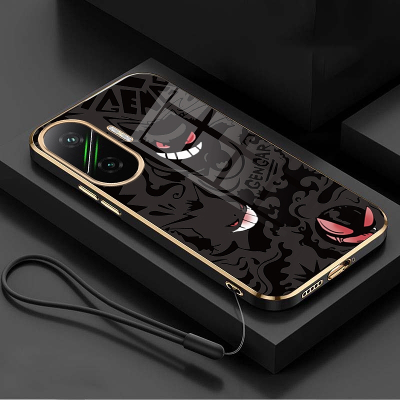 Capa Xiaomi POCO F7 Pokémon Gengar Monster Brilhante Revestida Fofa Macia em Oferta na Shopee