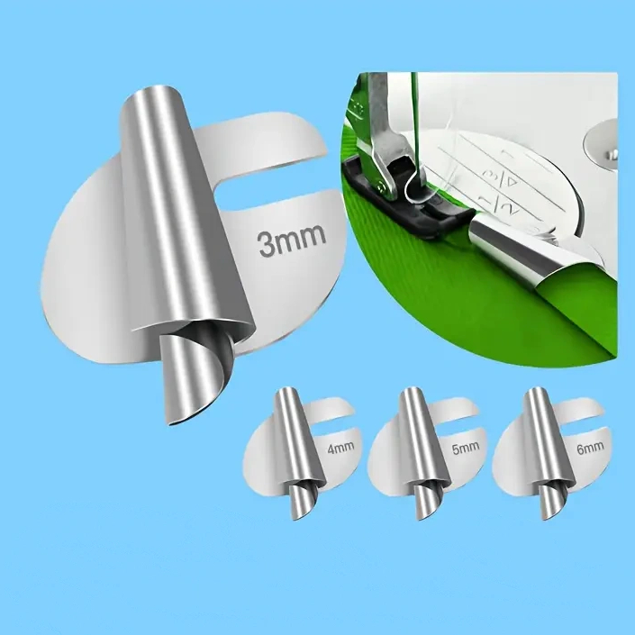 Kit 4 Calcador Para Bainhas, Adequado Para Máquinas de Costura e Máquinas de Costura Manuais Kit 4 Calcador Para Bainhas, Adequado Para Máquinas de Costura e Máquinas de Costura Manuais