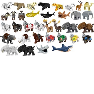 Selva Aventura Figuras De Animais Brinquedo Blocos De Construção Para Crianças Brinquedos De Educação Precoce Presentes em Oferta na Shopee